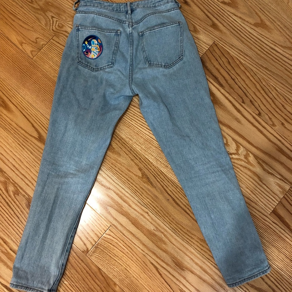 Pacsun Mom Jeans with Astronaut Patch - Picture 2 of 3